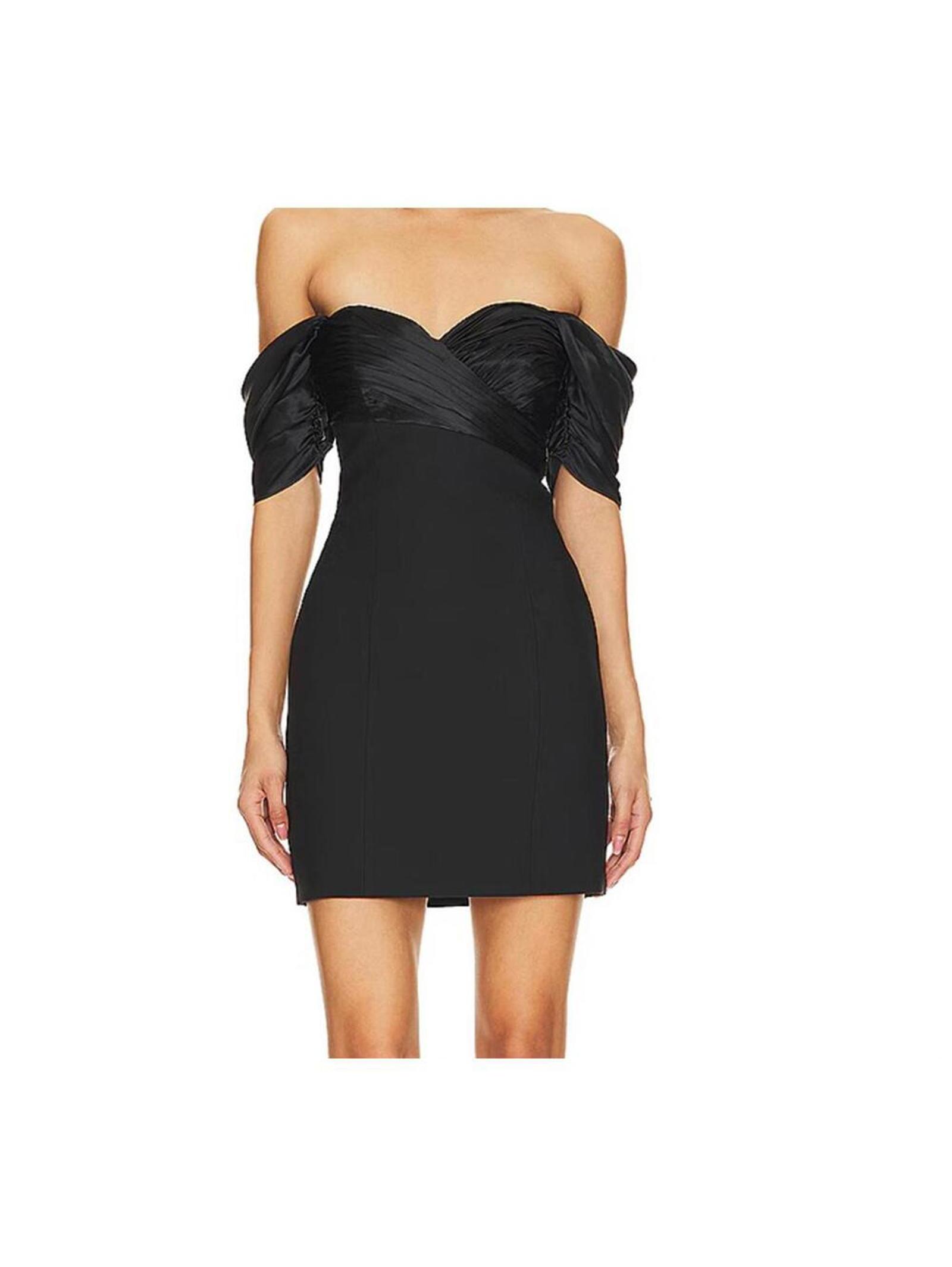Cinq Sept Sibyl Off Shoulder Mini Dress Black Nwt Size 14 Cocktail